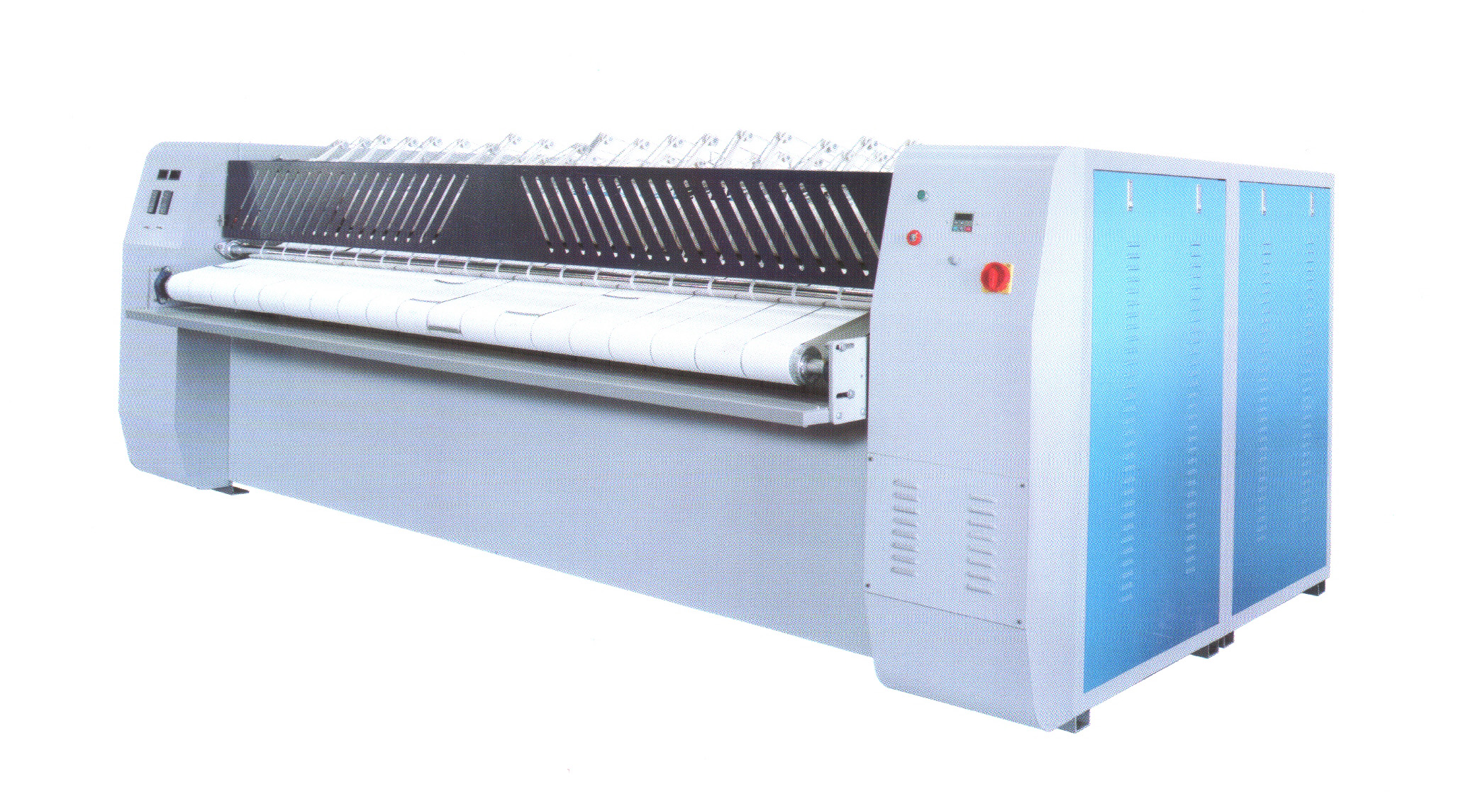 我司洗滌廠設(shè)備中的燙平機(jī) 我司洗滌廠設(shè)備中的燙平機(jī)